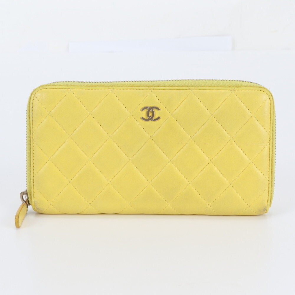 Chanel Matelassé Lambskin Leather Long Wallet for Women, with Serial Number a...